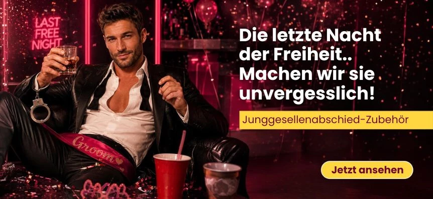 Junggesellenabschied-Zubehör – Props, Partyspiele und alles Wichtige für den letzten Abend in Freiheit des Bräutigams l lovesexshop.de sex shop