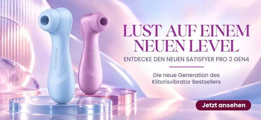 Die Satisfyer Pro 2 Gen4 Klitorisstimulatoren in Blau und Lila, die neue Generation eines Klitorisvibrator-Bestsellers | Lovesexshop.de sex shop