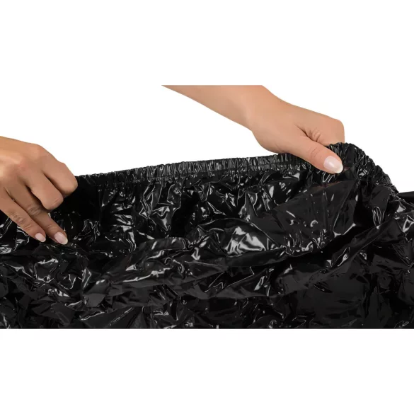 Lackspannbettlaken - Gummizug - 220x220cm (schwarz)