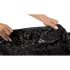 Lackspannbettlaken - Gummizug - 220x220cm (schwarz)