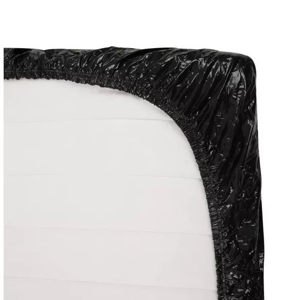Lackspannbettlaken - Gummizug - 220x220cm (schwarz)