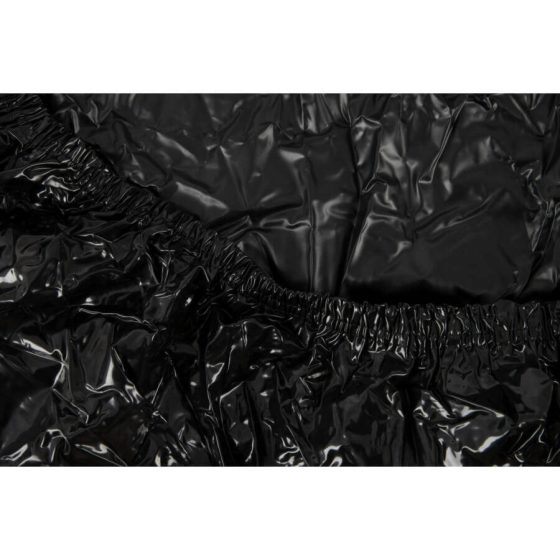 Glänzende Bettlaken - gummiert - 220 x 220cm (schwarz)