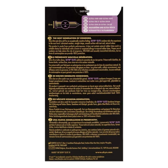 Manix SKYN Elite - ultra dünnes latexfreies Kondom (10 Stück)