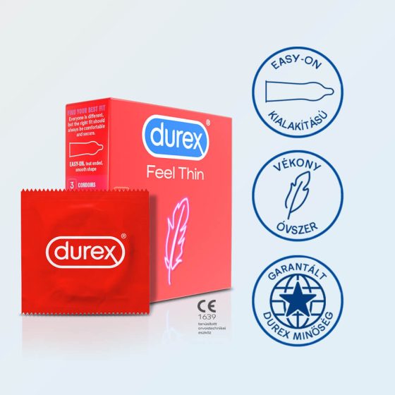 Durex Feel Thin - Kondom mit lebensechtem Gefühl (3db)