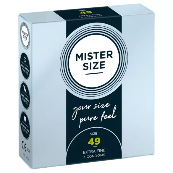 Mister Size dünnes Kondom - 49mm (3 Stk.)
