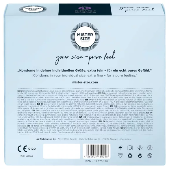 Mister Size dünnes Kondom - 69mm (36 Stk.)
