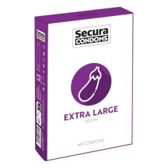 Secura Aubergine - Extra große Kondome - 60mm (48 Stück)