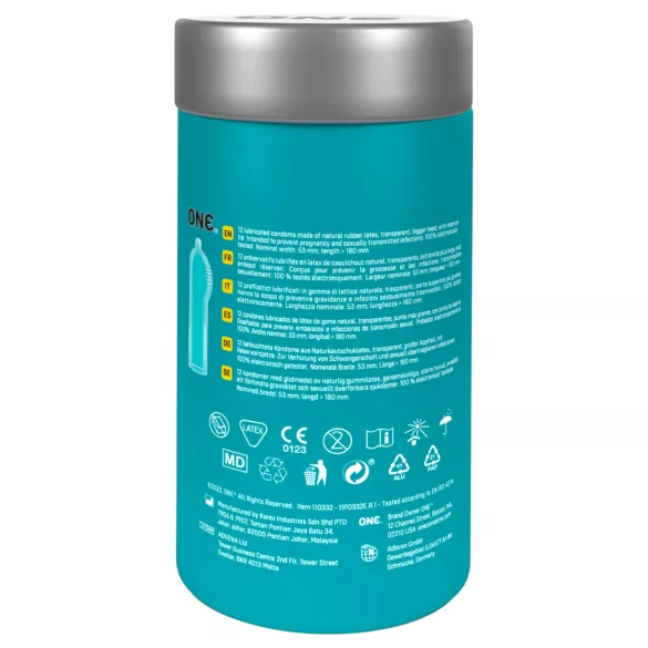 ONE Pleasure Plus - Kondom mit Innenrippen (12 Stk.)