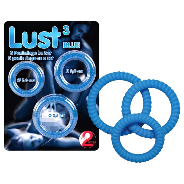 You2Toys - Lust Penisring-Set - Blau
