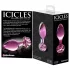 Icicles Nr. 48 - Blüten-Glas Analplug (Pink)