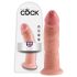 King Cock 9 - Naturgetreuer Dildo mit Saugnapf (23 cm) - Hautfarben