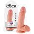 King Cock 7" Hoden-Dildo (18 cm) - Natur