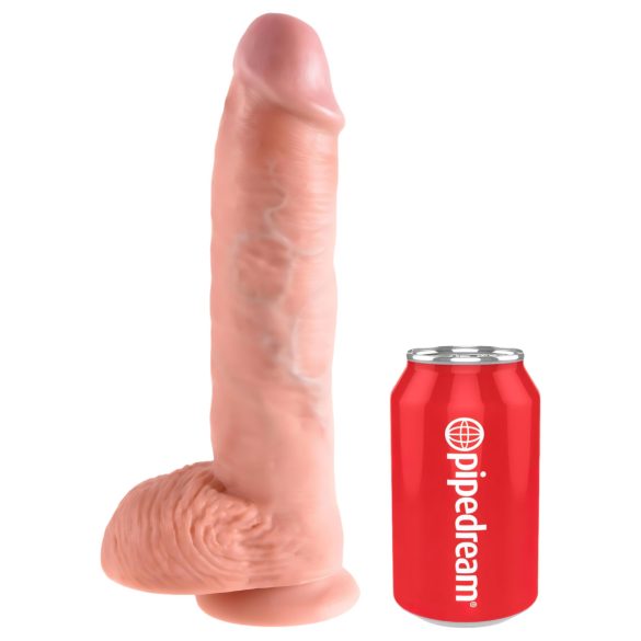 King Cock 10 großer Dildo mit Hoden (25 cm) - natur