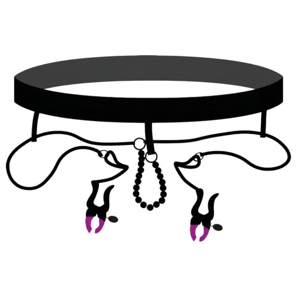 Bad Kitty - Intimspreizer mit Slip - Lila-Schwarz (S-L)
