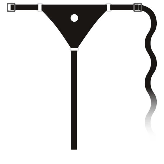 You2Toys - Silikon Strap-On - anlegbarer Dildo (schwarz)