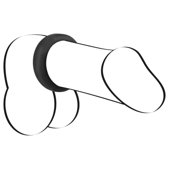 Black Velvet - dickwandiger Penisring (3,2 cm) - schwarz