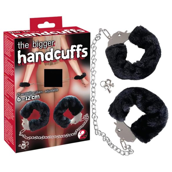You2Toys - Kuschel-Handschellen mit langer Kette - Schwarz