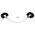 You2Toys - Kuschel-Handschellen mit langer Kette - Schwarz