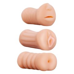 Taschenfick-Set (3 Stück) - Saftige Vagina, Mund, Po