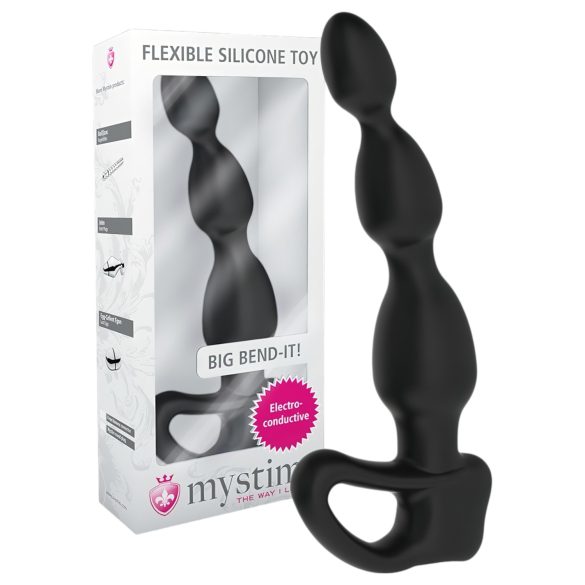 mystim Big Bend-it! - Kugelform Elektro-Anal-Dildo (schwarz)