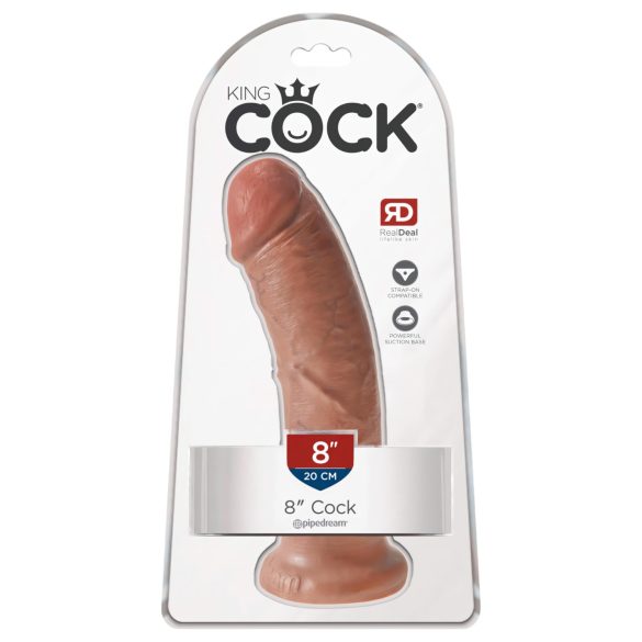 King Cock 8 Dildo (20 cm) - dunkles Natur