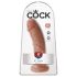 King Cock 8 Dildo (20 cm) - dunkles Natur