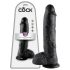 King Cock 10 Hoden-Dildo (25 cm) - Schwarz