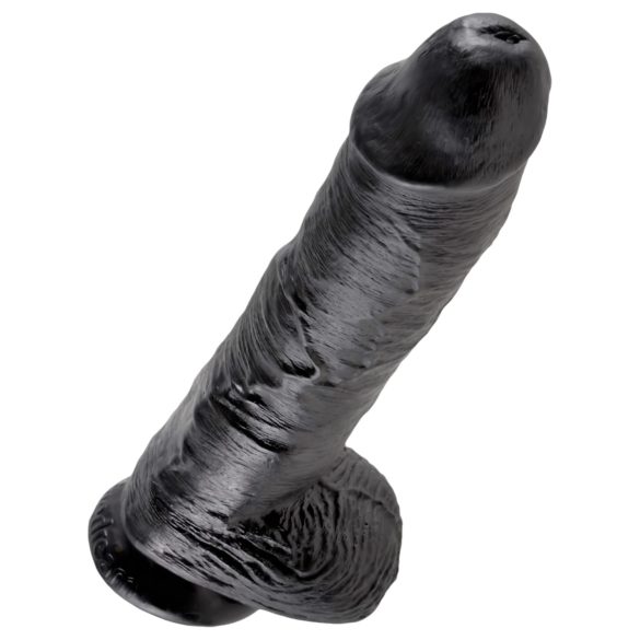 King Cock 10" Hoden-Dildo (25 cm) - Schwarz