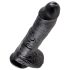King Cock 10 Hoden-Dildo (25 cm) - Schwarz