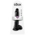 King Cock 10 Hoden-Dildo (25 cm) - Schwarz