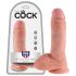 King Cock 8 Eier Dildo (20 cm) - Natur