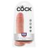 King Cock 8 Eier Dildo (20 cm) - Natur