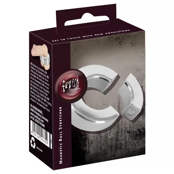 Fetisch - Sextreme - Schwerer magnetischer Hodenring und Stretcher (341 g)