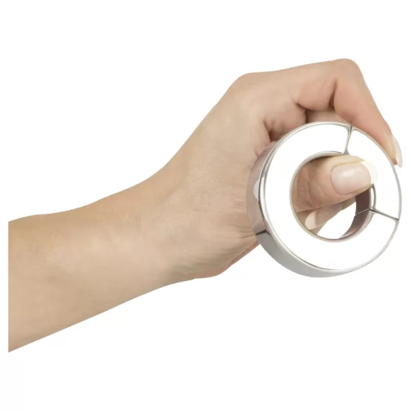 Fetisch - Sextreme - Schwerer magnetischer Hodenring und Stretcher (341 g)