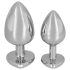 You2Toys - Diamant Aluminium Analdildo, 85g (Silber-Rot)