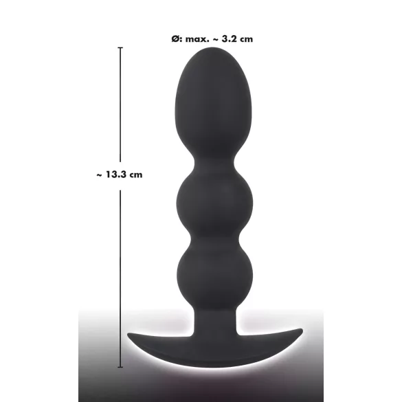 Black Velvet Heavy - 145g Kugel-Analplug (schwarz)