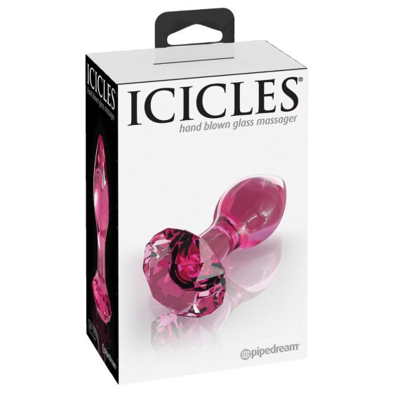 Icicles Nr. 79 - konische Glas Anal-Dildo (rosa)