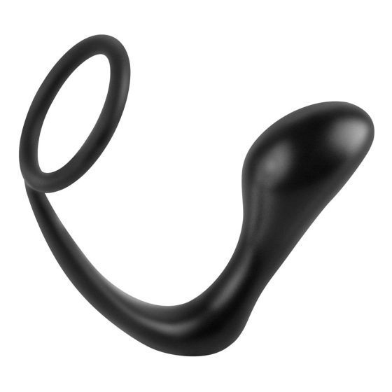 Analfantasy Arsch-Gasmus-Plug - Analfingerdildo mit Penisring (schwarz)