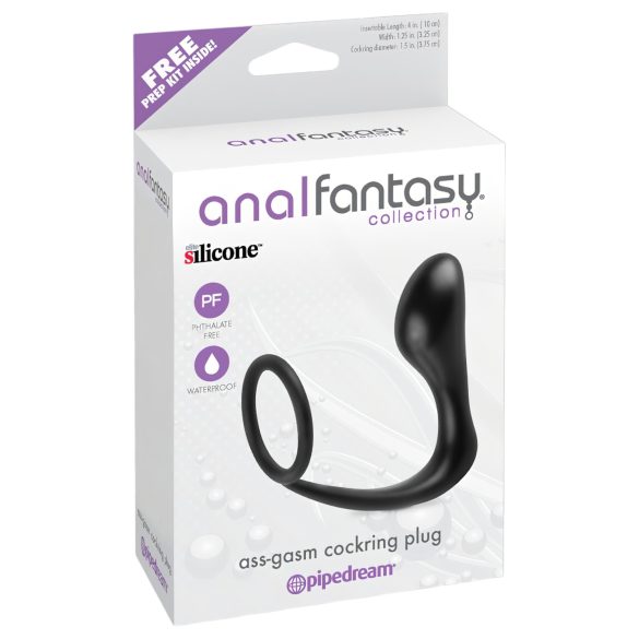 analfantasy ass-gasm - Analplug mit Penisring (schwarz)