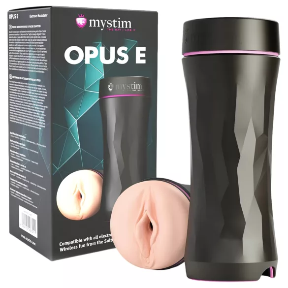 mystim Opus E Vagina - Elektro-Kunstvulva (Natur-Schwarz)