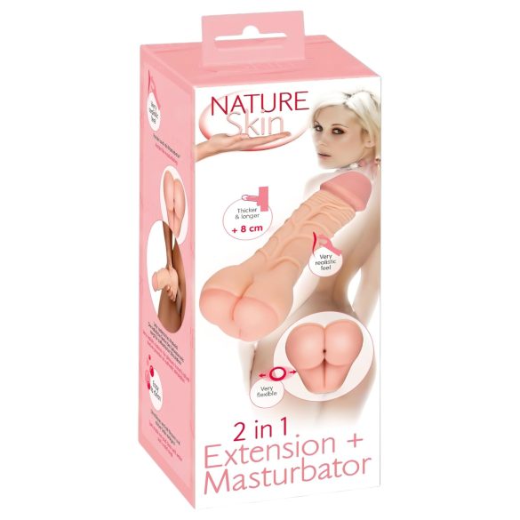 Nature Skin - 2in1 Po & Penishülle (natur)