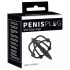 Penisplug - Silikon-Eichelkäfig mit Harnröhrenkegel (schwarz)