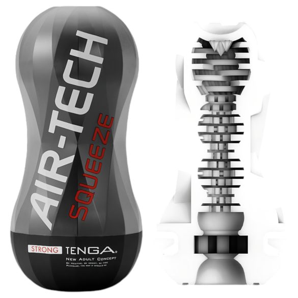 TENGA Air-Tech Squeeze Strong - kraftvoller Saugmasturbator (schwarz)