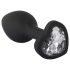You2Toys Anal Plug - Schwarz mit weißem Stein