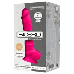 Silexd 7 - Haft-Dildo mit Hoden - 17,5cm (pink)