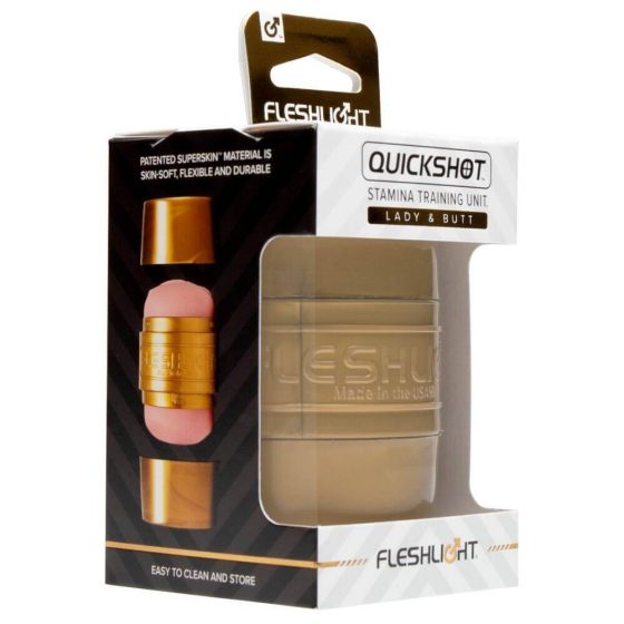 Fleshlight Quickshot Ausdauer Trainingsgerät - künstliche Vagina und Po (rosa)