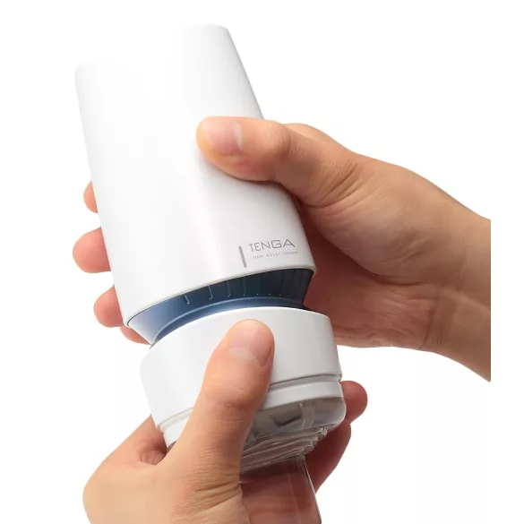 TENGA Aero - Supersaugendes Masturbator-Mund (Weiß-Blau)