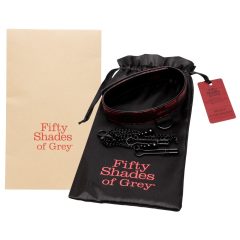   Fifty Shades of Grey - Brustklemmen mit Halsband (schwarz-rot)