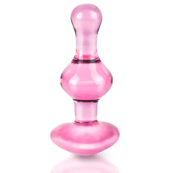 Icicles No. 75 - Herz-Glas-Analplug (pink)