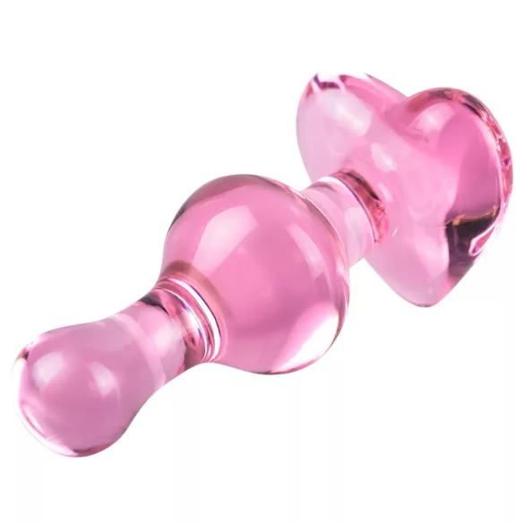 Icicles No. 75 - Herz-Glas-Analplug (pink)